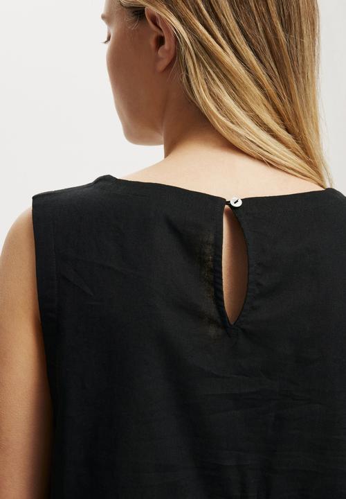 Cotton On - Haven sleeveless mini tank dress - black