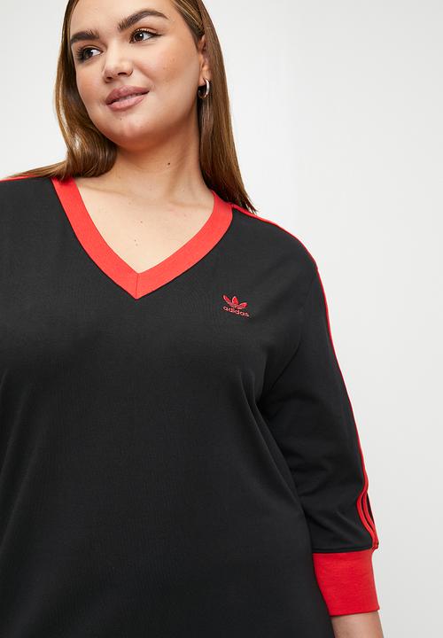 adidas Originals - Plus V-Neck Dress - Black