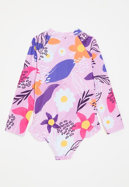 Pop Candy - Printed long sleeve swimsuit - multi