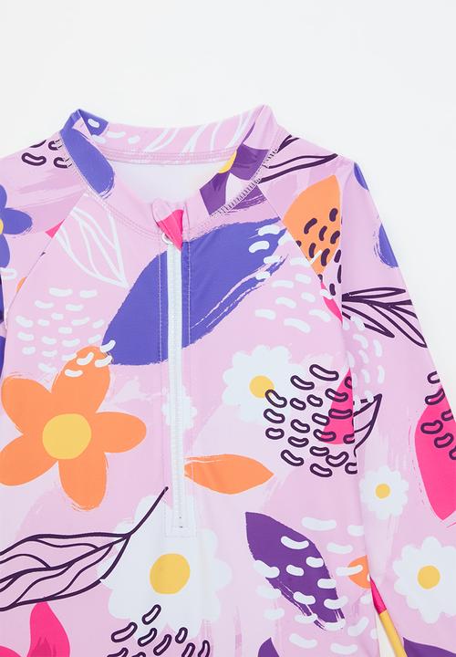 Pop Candy - Printed long sleeve swimsuit - multi