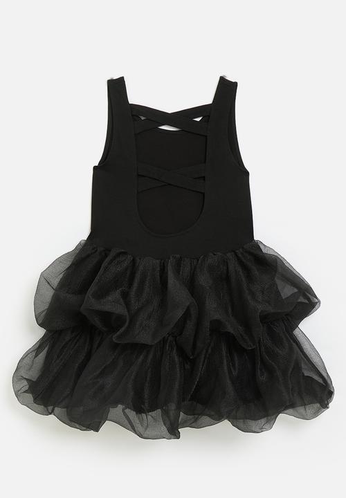 Pop Candy - Tiered bubble dress - black