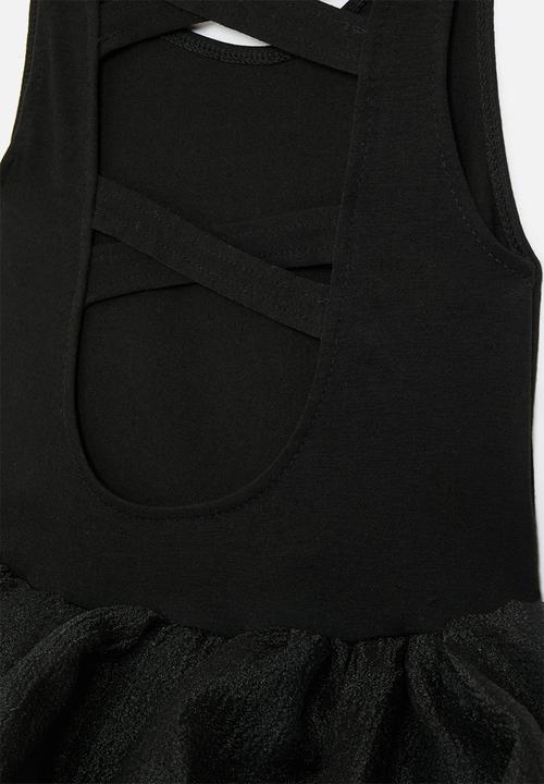 Pop Candy - Tiered bubble dress - black