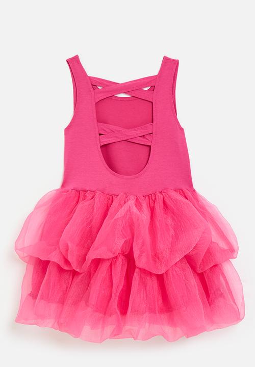Pop Candy - Tiered bubble dress - cerise