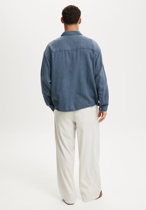 Cotton On - Super Baggy Pleated Pant - Washed Stone