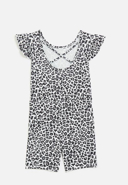 Pop Candy - Animal print playsuit - multi