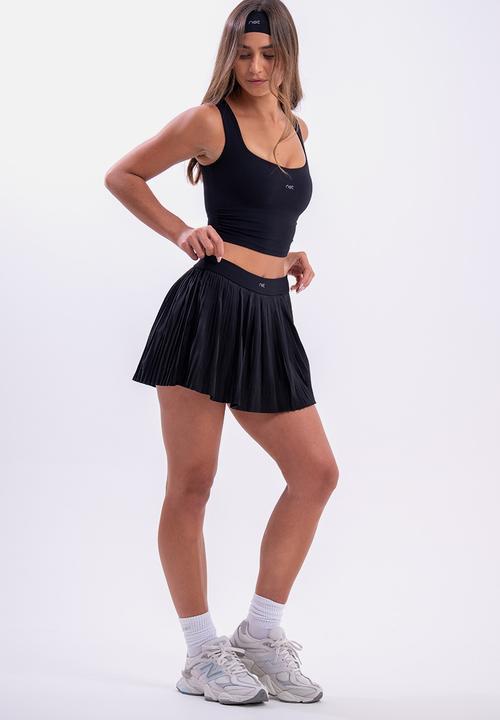 Net Athletic - Golden point pleated skort - jet black