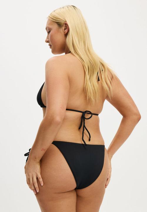 Cotton On - String Tie Side Cheeky Bikini Bottom - Black