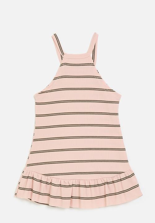 Pop Candy - Striped dress - pink & grey