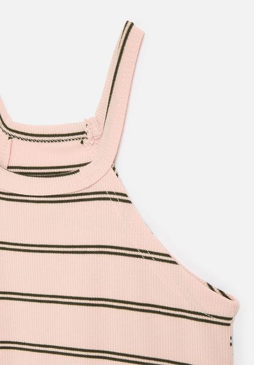 Pop Candy - Striped dress - pink & grey