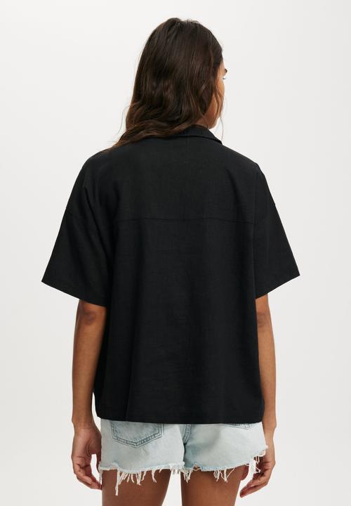 Cotton On - Haven short sleeve shirt - black
