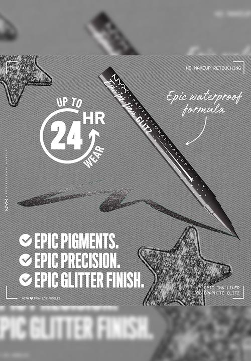 NYX Professional Makeup - Epic Ink Liner Glitz - Graphite Glitz