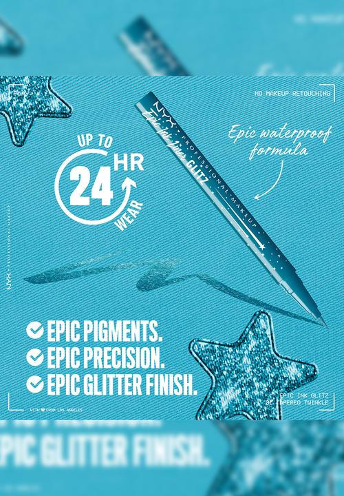 NYX Professional Makeup - Epic Ink Liner Glitz - Tapered Twinkle