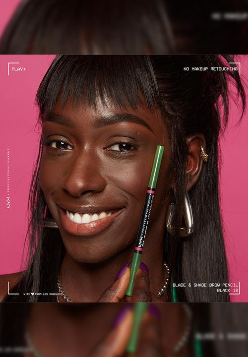 NYX Professional Makeup - Blade N Shade Brow Pencil - Black