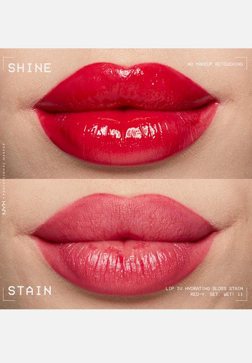 NYX Professional Makeup - Lip IV Hydrating Glossy Lip Stain With 12hr Hydration - Redy Set Wet