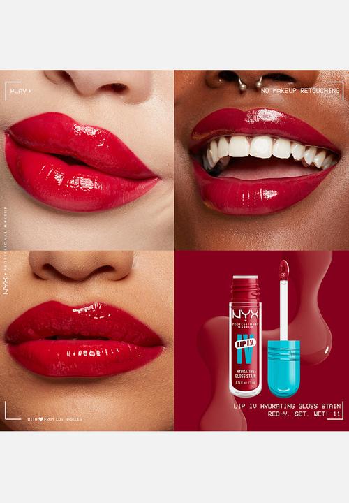 NYX Professional Makeup - Lip IV Hydrating Glossy Lip Stain With 12hr Hydration - Redy Set Wet