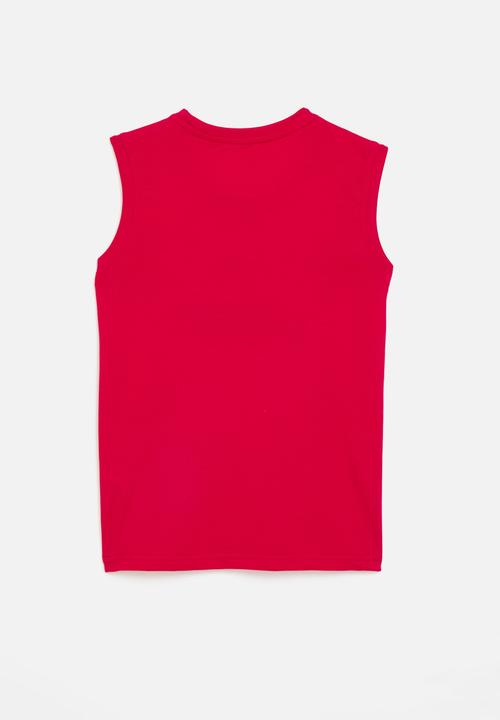 POLO - Boys connor printed vest - samba red