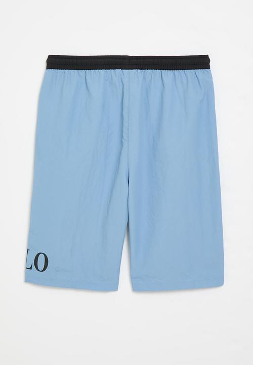 POLO - Boys ayden colour blocked short - glacier blue