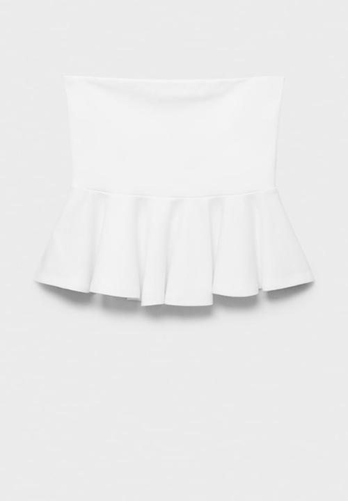 MANGO - Top Peplum - White