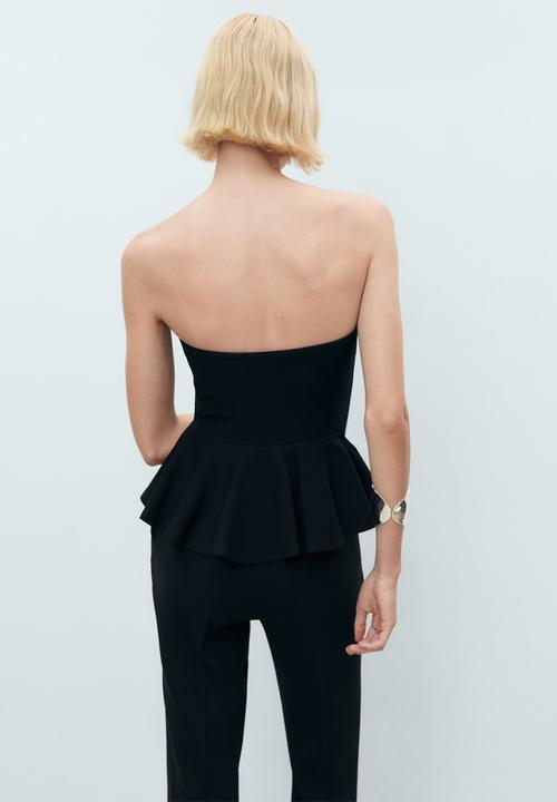MANGO - Top Peplum - Black