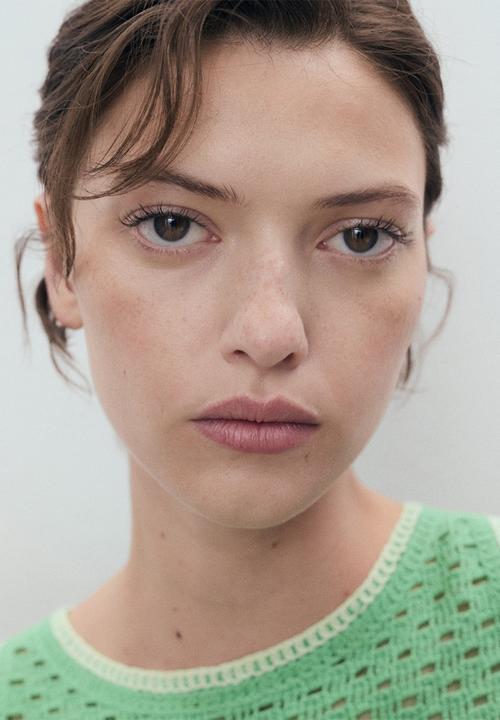 MANGO - Top Fleur - Light/Pastel Green
