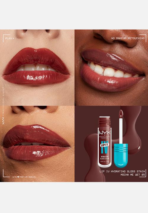NYX Professional Makeup - Lip IV Hydrating Glossy Lip Stain With 12hr Hydration - Mocha Me Wet