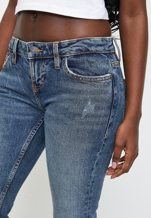 Cotton On - Low rise bootcut jean - Tear Drop Blue