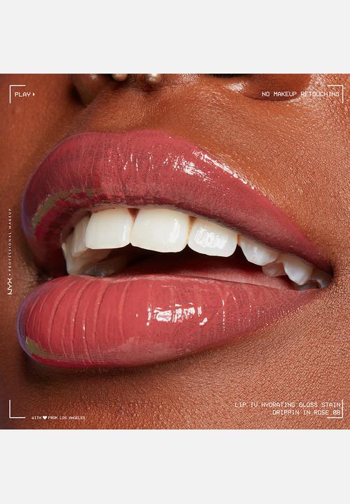 NYX Professional Makeup - Lip IV Hydrating Glossy Lip Stain With 12hr Hydration - Drippin In Rose