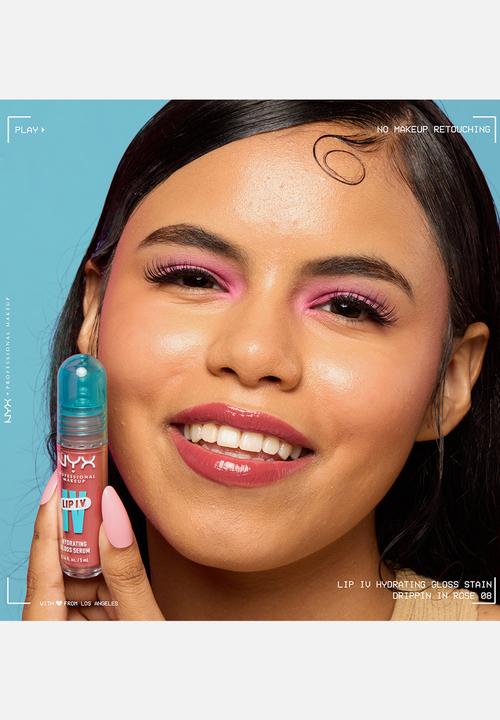 NYX Professional Makeup - Lip IV Hydrating Glossy Lip Stain With 12hr Hydration - Drippin In Rose