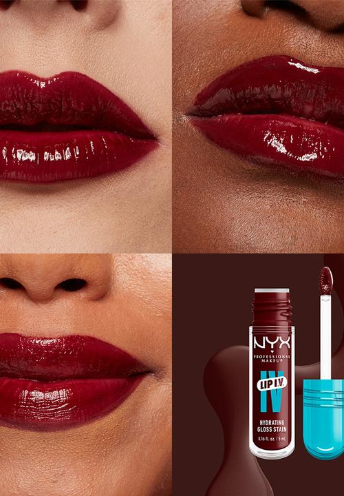 NYX Professional Makeup - Lip IV Hydrating Glossy Lip Stain With 12hr Hydration - Water Bout Wine