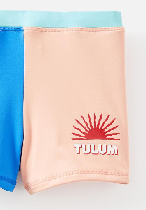 Cotton On - Billy boyleg swim trunk - harbour blue/splice/tulum