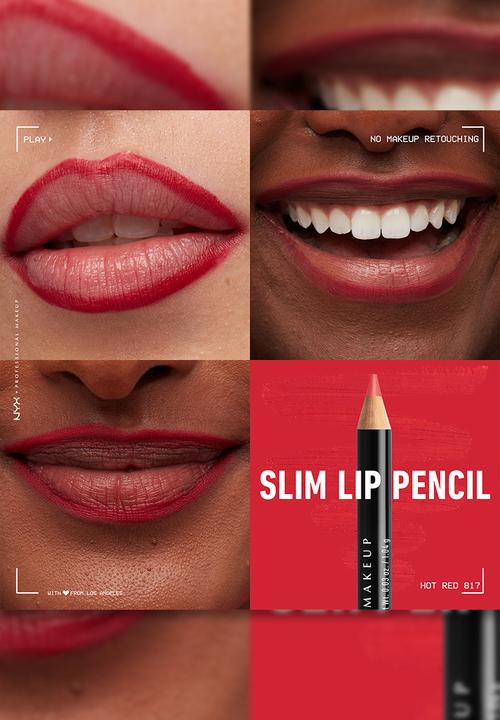 NYX Professional Makeup - Slim Lip Pencil - 817 Hot Red