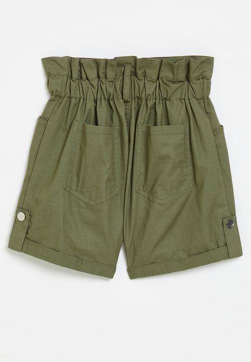 Pop Candy - Turn up shorts - green