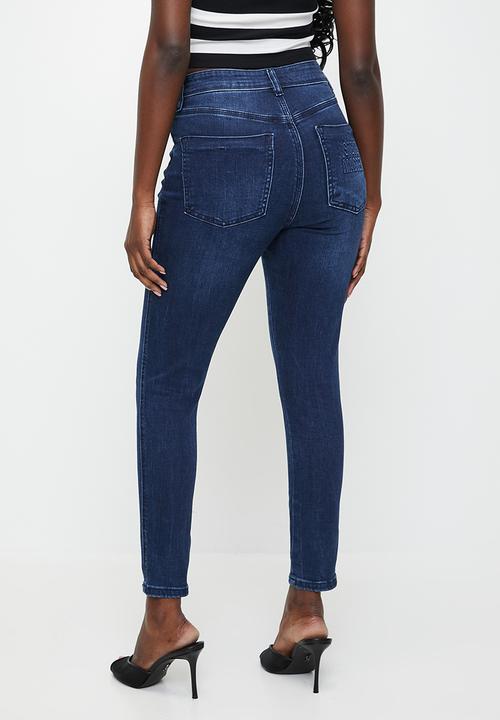 Steve Madden - Eva Curvy Dark Wash Skinny - Dark Blue