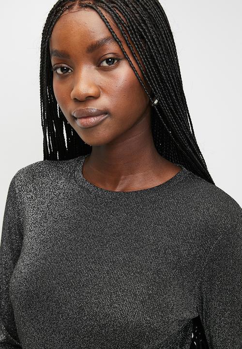 MANGO - T-shirt secondbi - black