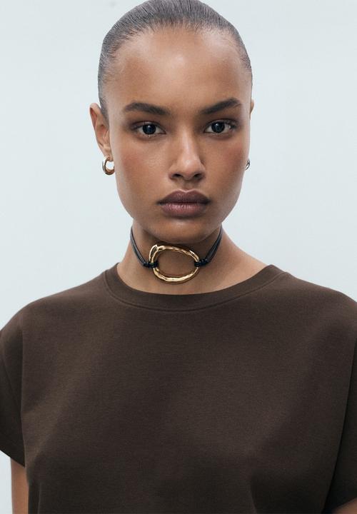 MANGO - T-shirt Sevilla -  Brown