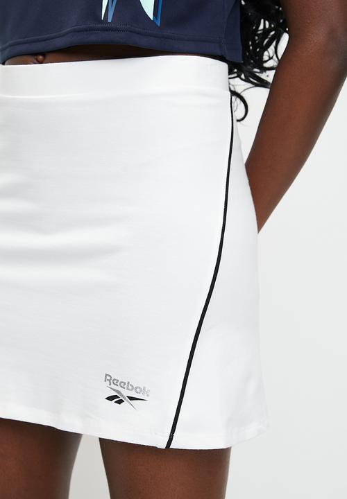 Reebok - Brianna Flared Skirt With Foil Logo - Chalk