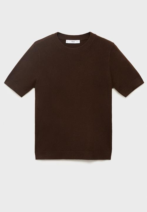 MANGO - Sweater Basic - Dark Brown
