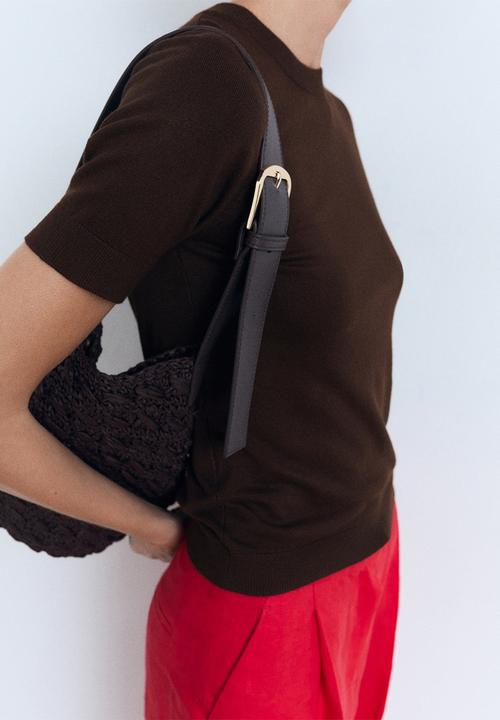 MANGO - Sweater Basic - Dark Brown