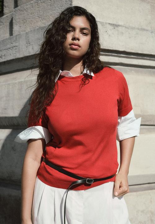 MANGO - Sweater Basic - Red