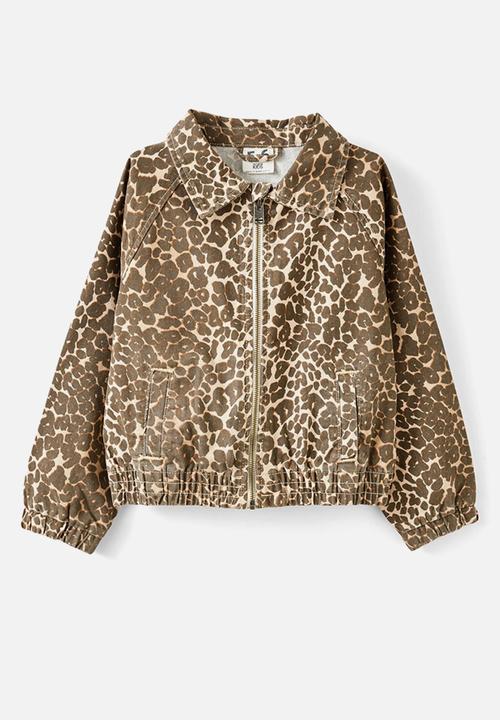 Cotton On - Denim Bomber Jacket - Summer Leopard