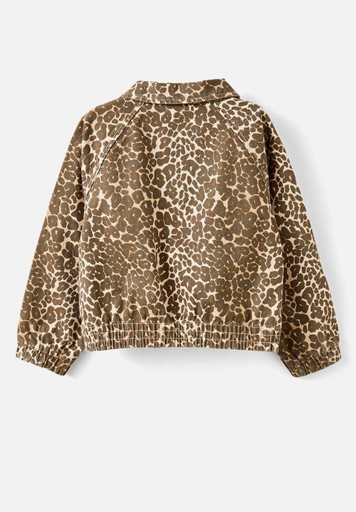 Cotton On - Denim Bomber Jacket - Summer Leopard