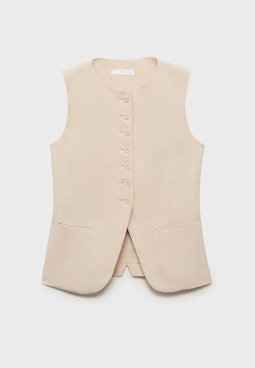 MANGO - Vest Greta - Light Beige