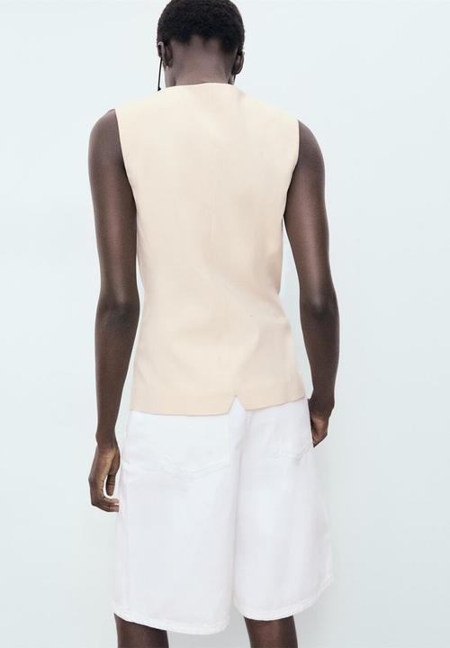 MANGO - Vest Greta - Light Beige