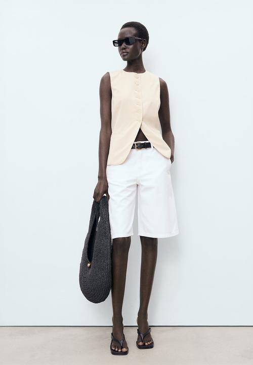 MANGO - Vest Greta - Light Beige