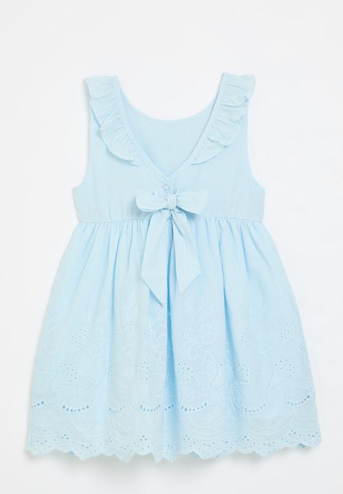 Pop Candy - Sleeveless collar dress - light blue 