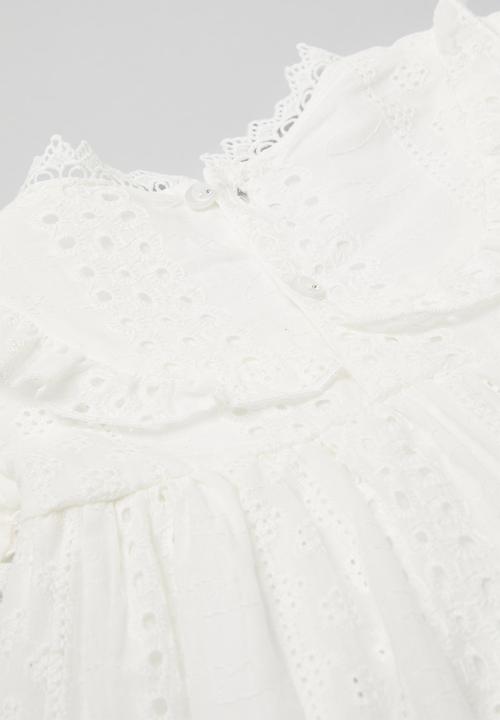Pop Candy - Anglaise dress - white