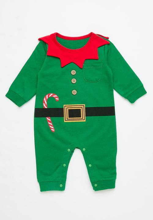 Pop Candy - Novelty elf playsuit & hat set - green