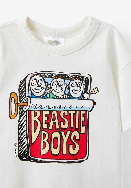 Cotton On - Licensed Drop Shoulder Short Sleeve Tee - Lcn Bra White/Beastie Boys