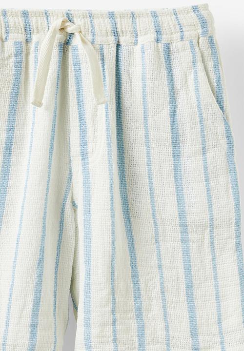 Cotton On - Eric easy short - dawn blue/vanilla stripe