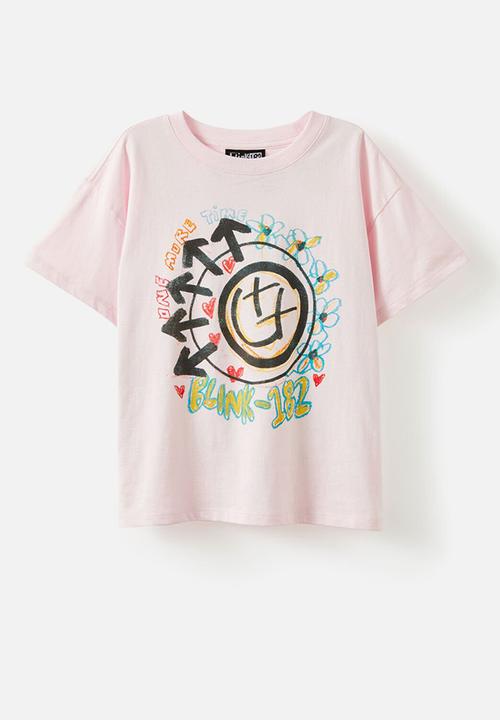 Cotton On - License Drop Shoulder Short Sleeve Tee - Lcn Mt Blink 182/Tea Party Pink